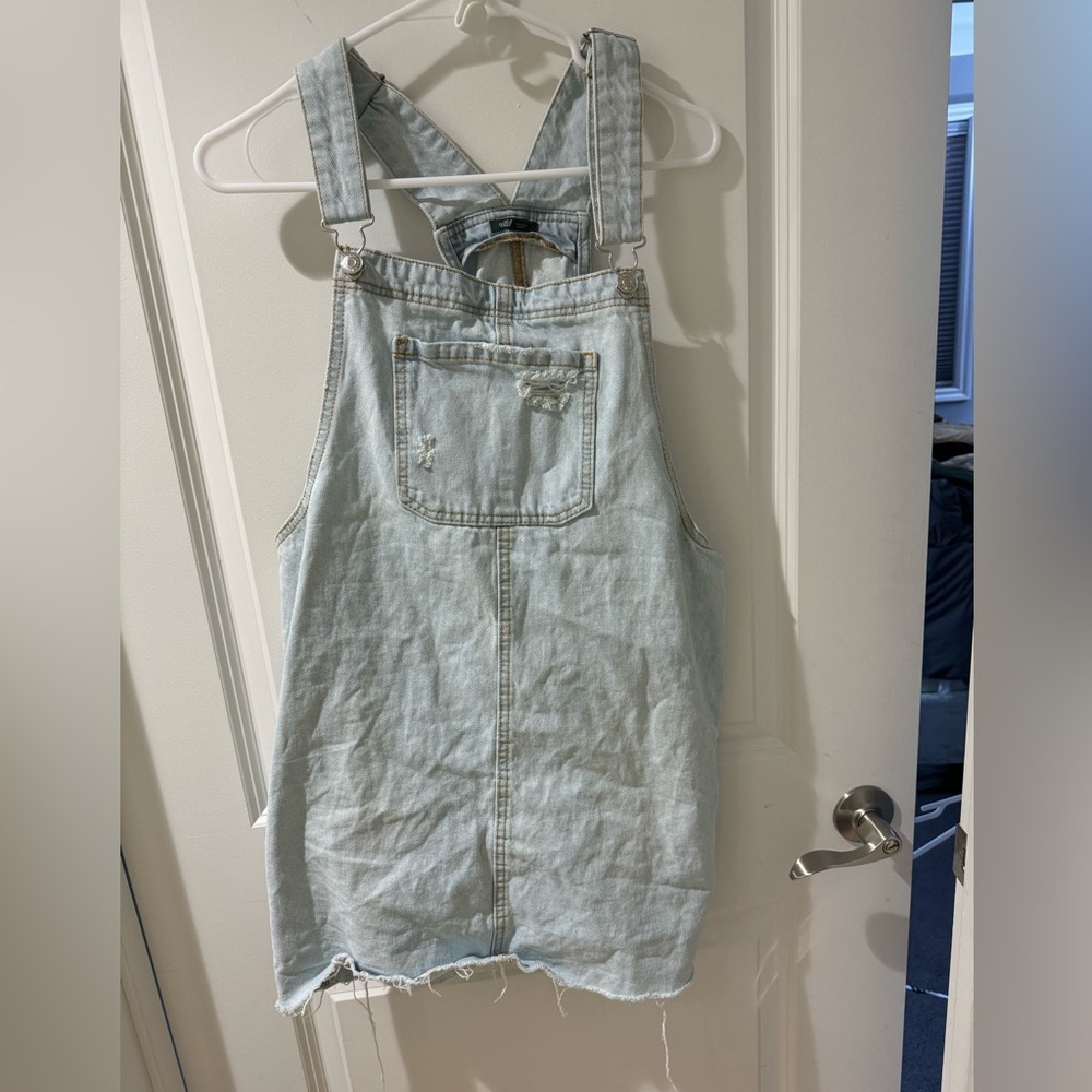Wild Fable Light Wash Denim Overall Dress Size Large